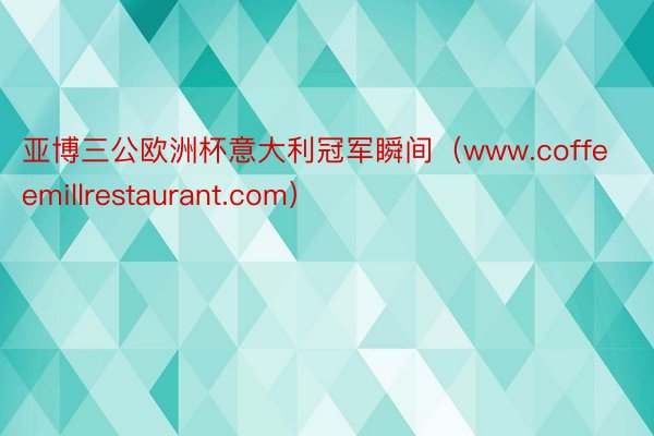 亚博三公欧洲杯意大利冠军瞬间（www.coffeemillrestaurant.com）